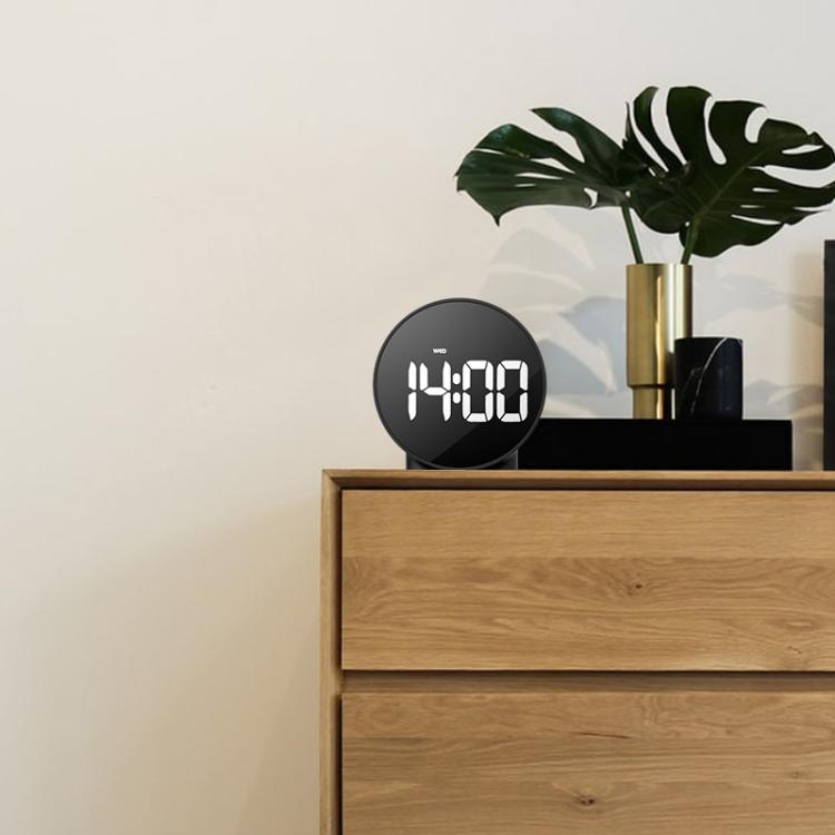 EDUP EH-8816 Simple Digital Electronic Clock Night Light Battery Plug-in Dual Power Mode Alarm Clock(White Case Colorful Letter) - free shipping - PMC TechLife - Order now!