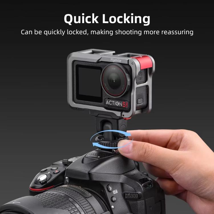 For Osmo Action 3 / 4 / 5 Pro Flymile AC5003 Magnetic Head Quick Release Base(Black) - free shipping - PMC TechLife - Order now!