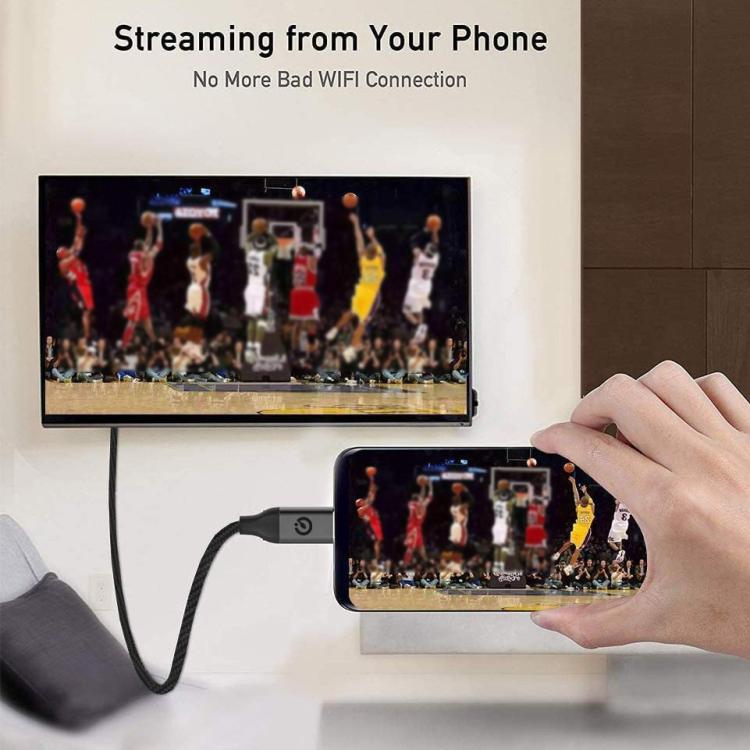 QGeeM USB-C/Type-C To HDMI Cable 4K 30Hz For Screen Mirroring & Extended Display, Cable Length: 1.2m - free shipping - PMC TechLife - Order now!