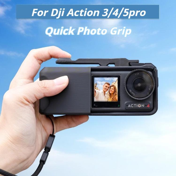 Street Vlogging Handle For DJI Osmo Action 5 Pro / Action 4 / Action 3 Magnetic Grip(Black) - free shipping - PMC TechLife - Order now!