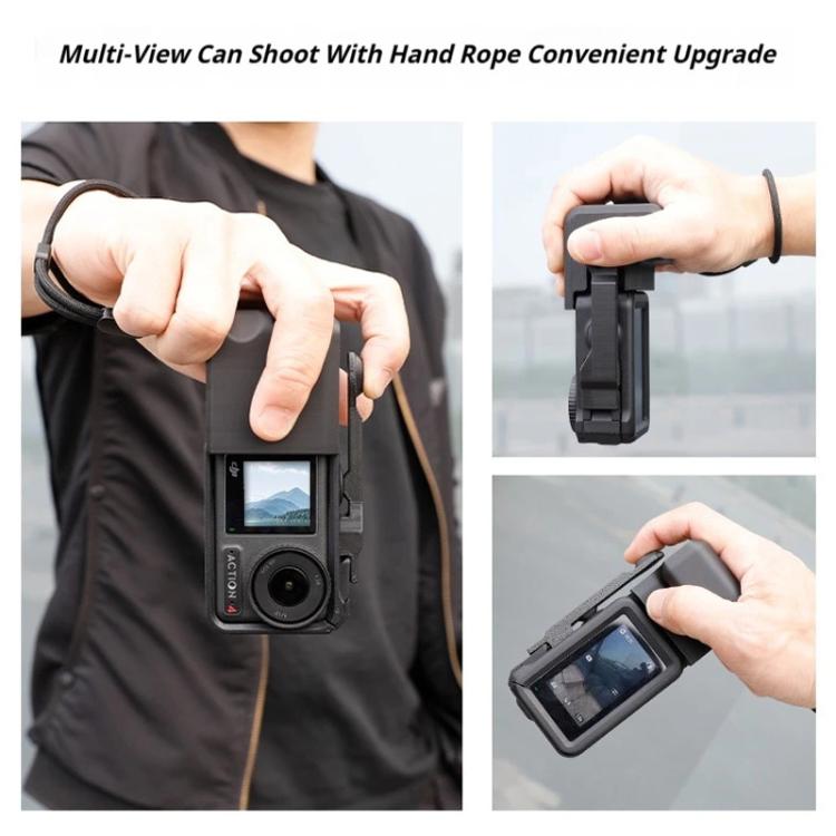 Street Vlogging Handle For DJI Osmo Action 5 Pro / Action 4 / Action 3 Magnetic Grip(Black) - free shipping - PMC TechLife - Order now!