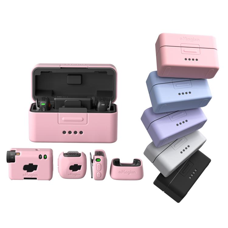For DJI Mic Mini aMagisn MP01 Silicone Protective Case, Color: 3 In 1 Purple - free shipping - PMC TechLife - Order now!