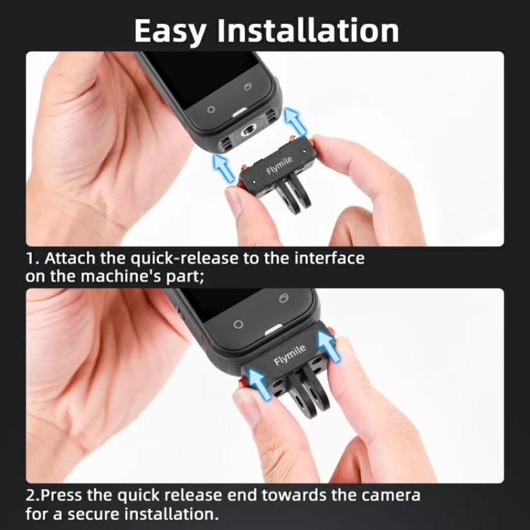 Flymile Plastic Magnetic Quick-Release Base For Insta360 Ace Pro 2/X5/X4/X3/X2/Ace Pro/Ace(Black) - free shipping - PMC TechLife - Order now!