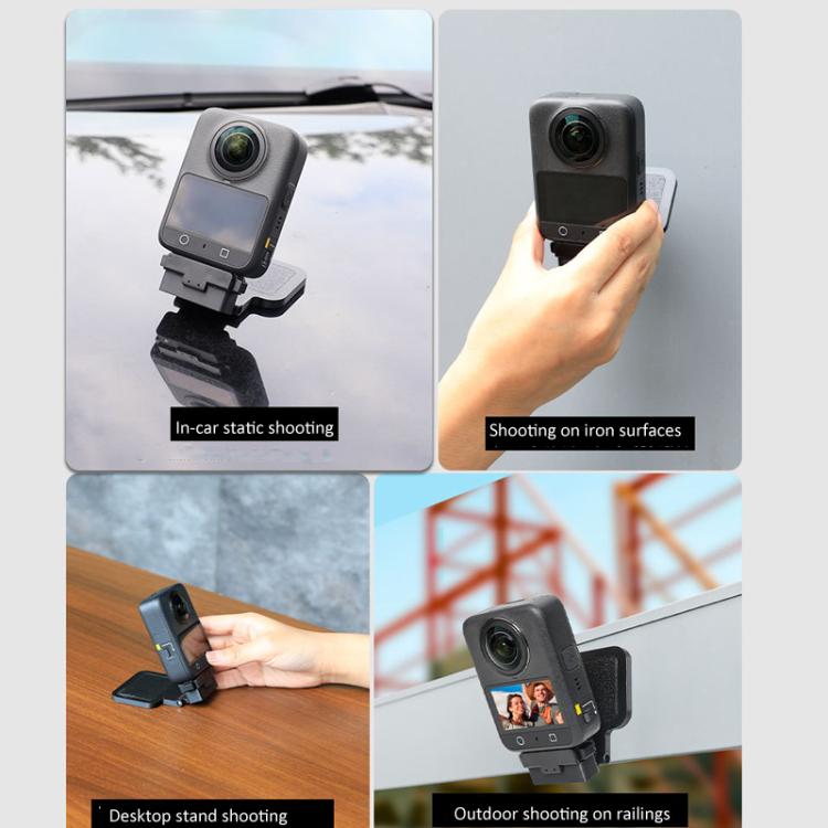 For DJI Osmo 360 Camera Magnetic Quick-Release Base Portable Desktop Stand(Black) - free shipping - PMC TechLife - Order now!