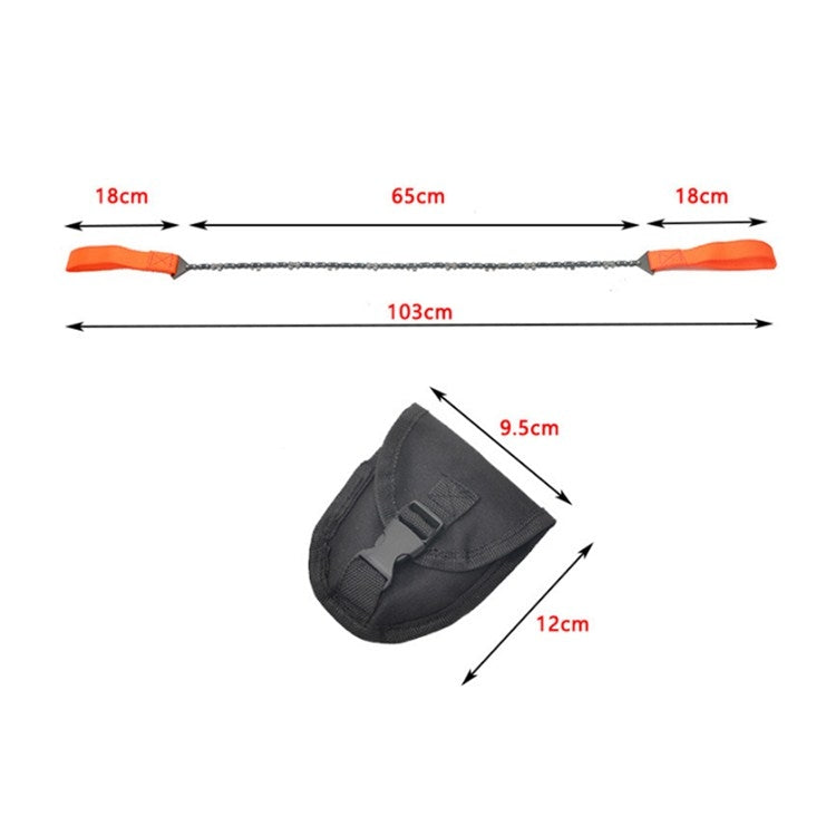 Outdoor Portable Hand-held Wire Saw Field Survival Manganese Steel Chain Saw Multifunctional Logging Saw(11 Teeth Orange) - Emergency Tools by PMC Jewellery | Online Shopping South Africa | PMC Jewellery