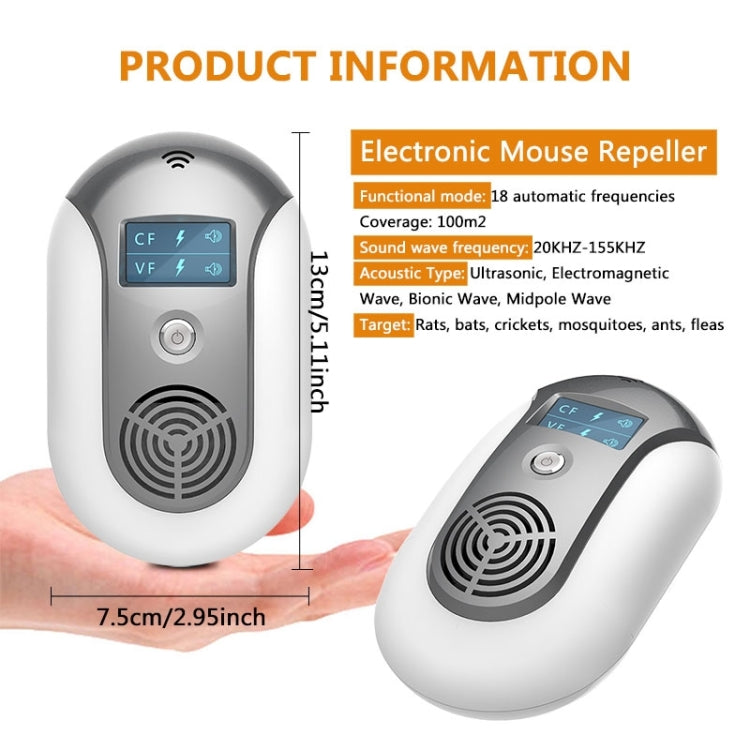 Electronic Pest Control Ultrasonic Pest Repeller(Grey) - Repellents by PMC Jewellery | Online Shopping South Africa | PMC Jewellery