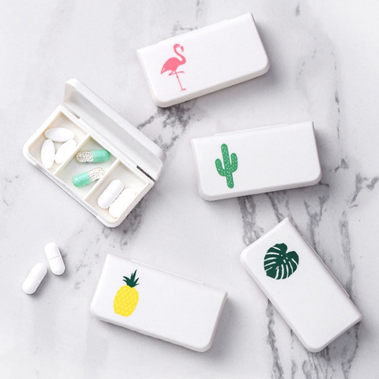 2 PCS Portable Mini Pill Case 3 Grids Travel Home Drugs Container Holder Cases Storage Box(Flamingo) - free shipping - PMC TechLife - Order now!