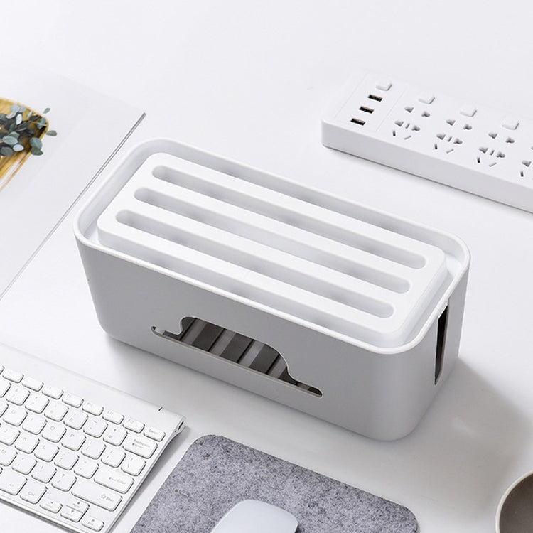 Multifunctional Desktop Power Cord Row and Cable Management Box(White) - free shipping - PMC TechLife - Order now!