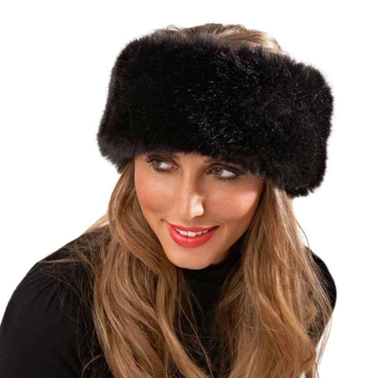 Unisex Winter Imitation Fox Fur Headband Bomber Hat, Size:L（58-60cm）(Navy) - Bomber Hats by PMC Jewellery | Online Shopping South Africa | PMC Jewellery