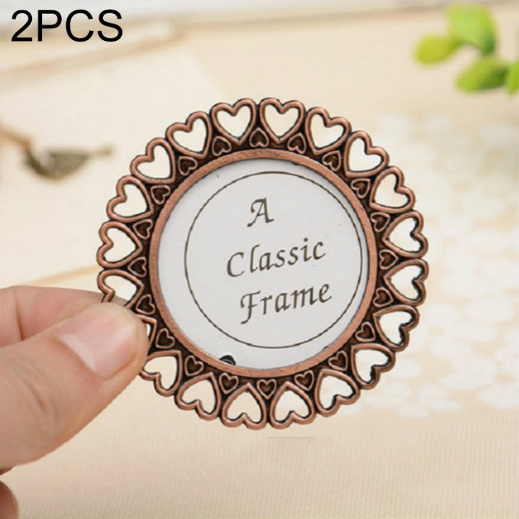 2 PCS Creative Metal Vintage Photo Frame(Love Round) - Photo Albums & Photo Frames by PMC Jewellery | Online Shopping South Africa | PMC Jewellery