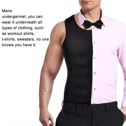 Men Slimming Body Shaper Vest Underwear, Size: S(Black) -  by PMC Jewellery | Online Shopping South Africa | PMC Jewellery