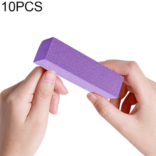 10 PCS Tofu Block Nail Polish Four Squares High Elastic Cotton Manicure Sand Block (Purple) - Grinding Tools & Accessories by PMC Jewellery | Online Shopping South Africa | PMC Jewellery | Buy Now Pay Later Mobicred