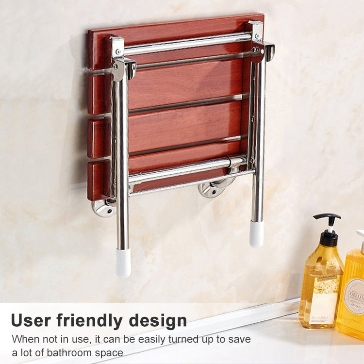 Wood Folding Wall Mounted Relaxation Shower Chair Solid Seat - Bath Footstools & Chair by PMC TechLife | Online Shopping South Africa | PMC TechLife