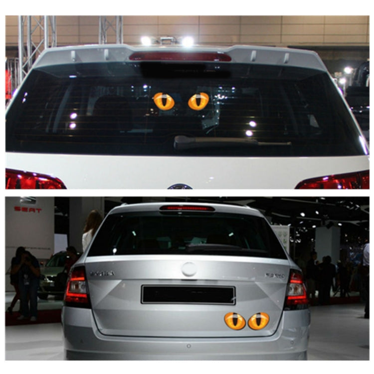 10 PCS Cute Simulation Cat Eyes Car Sticker 3D Rearview Mirror Vinyl Decal, Size: 10x8cm - free shipping - PMC TechLife - Order now!