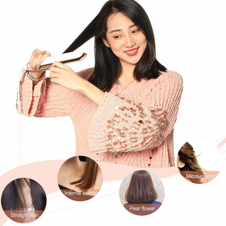Hair Straightener Iron LED Display Ceramic Coating Plate Ionic Curling Iron, Plug Standard:EU - free shipping - PMC TechLife - Order now!