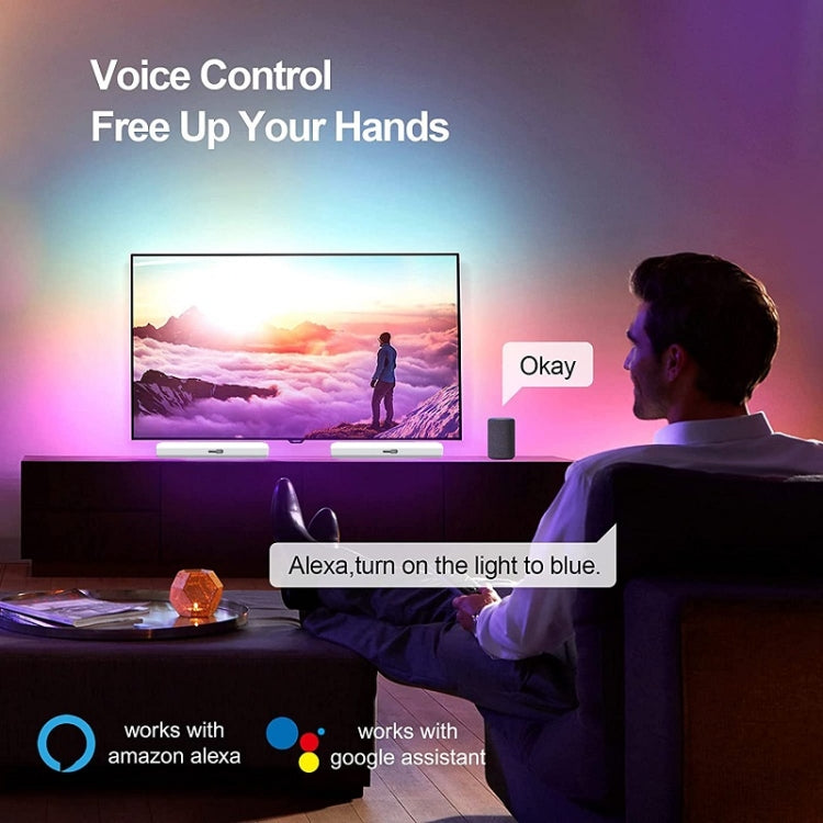 2pcs/box RGB Desktop Background Music Rhythm Pickup Ambient Light, Version: Bluetooth(EU Plug) - Novelty Lighting by PMC TechLife | Online Shopping South Africa | PMC TechLife | Buy Now Pay Later Mobicred