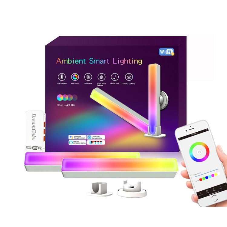2pcs/box RGB Desktop Background Music Rhythm Pickup Ambient Light, Version: WiFi(EU Plug) - Novelty Lighting by PMC TechLife | Online Shopping South Africa | PMC TechLife | Buy Now Pay Later Mobicred