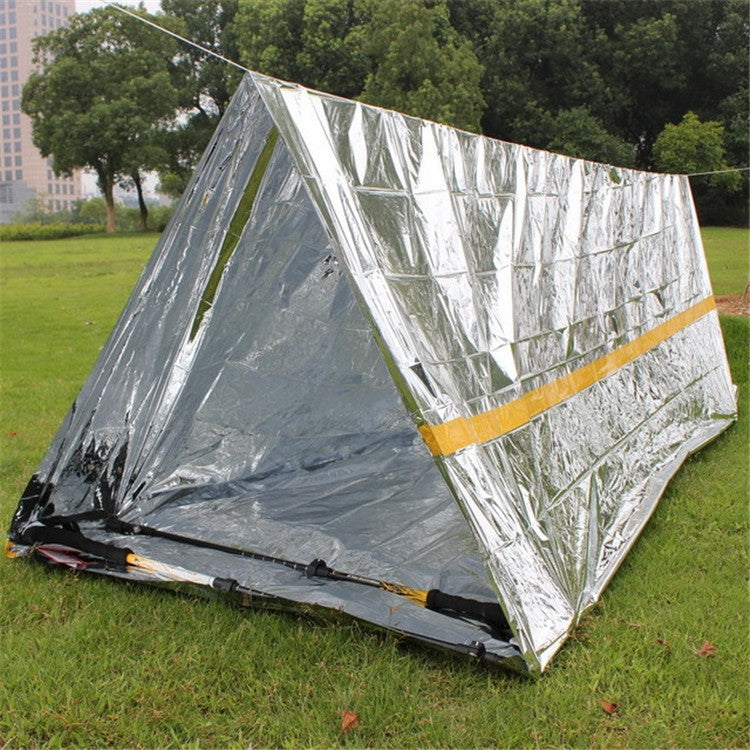 Emergency Simple Tent Outdoor Rescue Blanket First Aid Sunscreen Insulation Blanket, Color:Silver - Tents & Accessories by PMC Jewellery | Online Shopping South Africa | PMC Jewellery