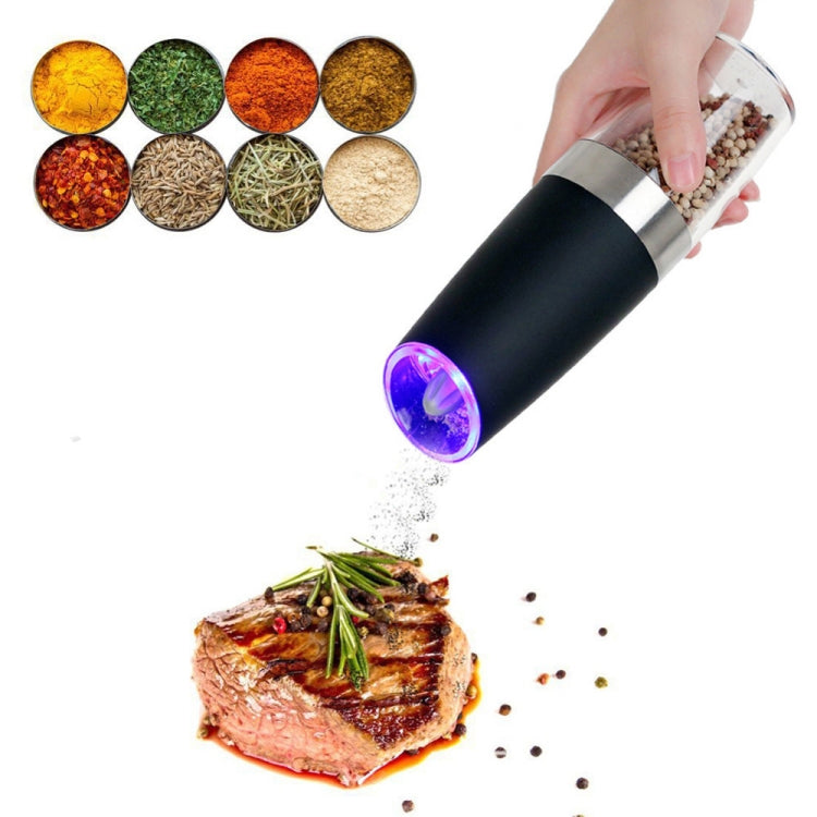 Automatic Electric Pepper Grinder Salt Mill with LED Light - Stirrer & Squeezer by PMC TechLife | Online Shopping South Africa | PMC TechLife | Buy Now Pay Later Mobicred