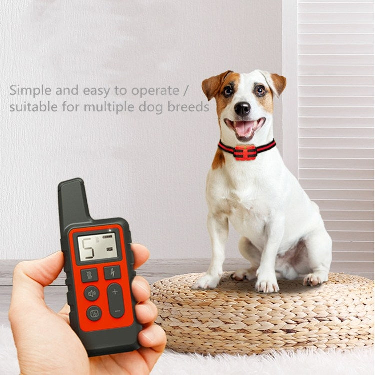 500m Dog Training Bark Stopper Remote Control Electric Shock Waterproof Electronic Collar(Red) - Training Aids by PMC Jewellery | Online Shopping South Africa | PMC Jewellery