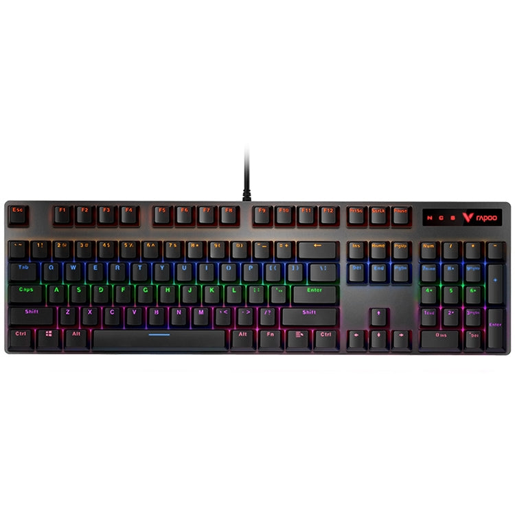 Rapoo V500 PRO Mixed Light 104 Keys Desktop Laptop Computer Game Esports Office Home Typing Wired Mechanical Keyboard(Black Shaft) - Wired Keyboard by Rapoo | Online Shopping South Africa | PMC Jewellery | Buy Now Pay Later Mobicred