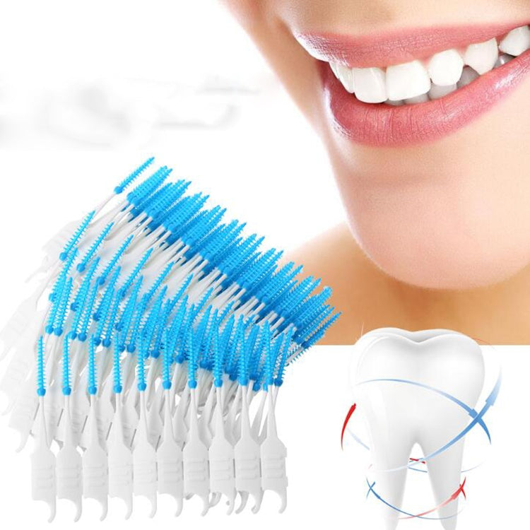 200pcs / Box Double Head Soft Silicone Spiral Floss Portable Dental Care Cleaning Tool - Dental Tools by PMC TechLife | Online Shopping South Africa | PMC TechLife | Buy Now Pay Later Mobicred