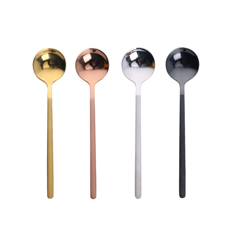 Mini Accessories Coffee Spoon Kitchen Dessertspoon Dining Round Shape Coffee  Stainless Steel Home, Size:13cm(Black) - free shipping - PMC TechLife - Order now!