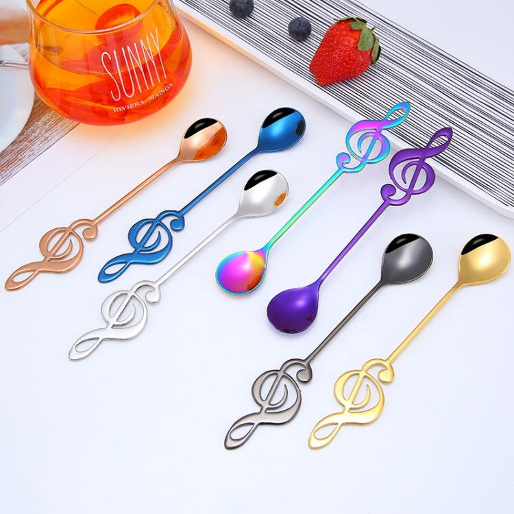 Creative Musical Note Spoon Coffee Stirring Scoop Stainless Steel Titanium Music Bar Spoon Gift Spoon(Blue) - free shipping - PMC TechLife - Order now!