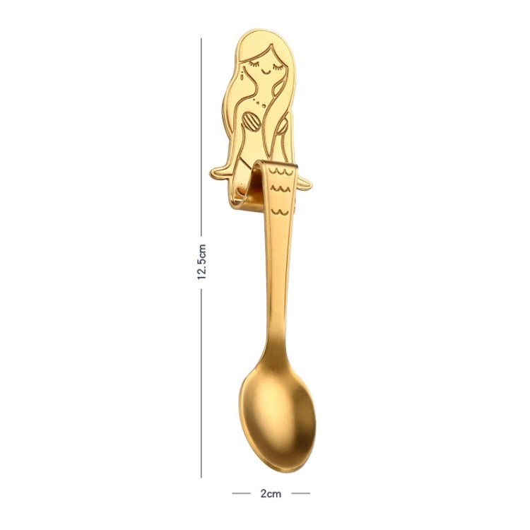Creative Coffee Spoon Mermaid Shape Handle Spoons Flatware Drinking Tools, Color:Gold - free shipping - PMC TechLife - Order now!