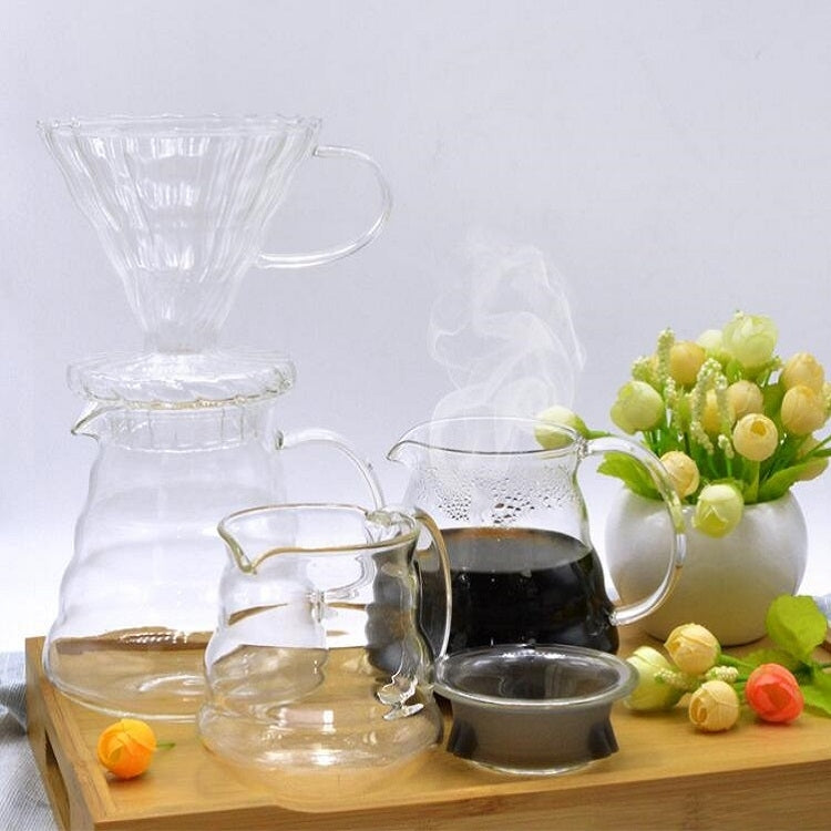 Heat-resistant Hand-made Coffee Glass Pot Cloud Coffee Sharing Pot, Specification:600ml Glass Pot - free shipping - PMC TechLife - Order now!