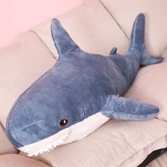 Plush Stuffed Toy Shark Kids Toys Boys Girls Animal Reading Pillow for Birthday Gifts, Height:80cm(Blue) - Soft Toys by PMC Jewellery | Online Shopping South Africa | PMC Jewellery
