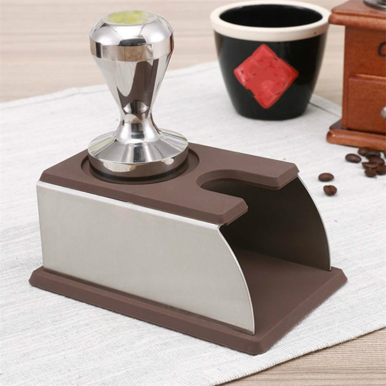 Stainless Steel Solid Wood Handle Integrated Coffee Powder, Specification:58mm, Color:Stainless Steel Integration - free shipping - PMC TechLife - Order now!