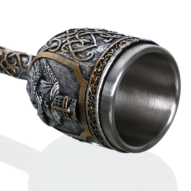 3D Viking Skull Coffee Beer Mug Skull Mug Beer Wine Drink Gift Stainless Steel Knight Decorative Cup for Men Goblet - Drinking Tools by PMC Jewellery | Online Shopping South Africa | PMC Jewellery