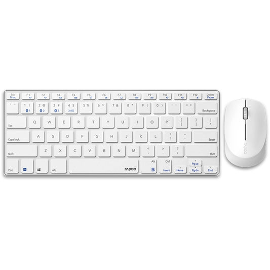 Rapoo 9000G 78 Keys Multi-modes Wireless Keyboard and Mouse Set(White) - Wireless Keyboard by Rapoo | Online Shopping South Africa | PMC Jewellery | Buy Now Pay Later Mobicred