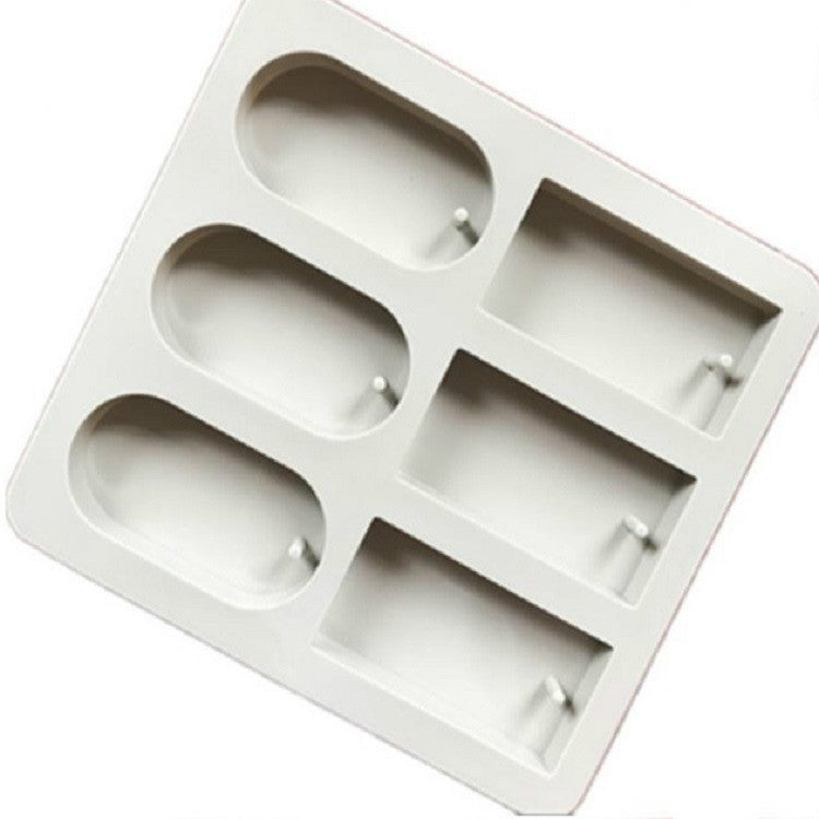 Aromatherapy Wax Handmade Soap Silicone Mold, Specification:Three Rectangle Three Oval - Candles & Candle Holders by PMC TechLife | Online Shopping South Africa | PMC TechLife