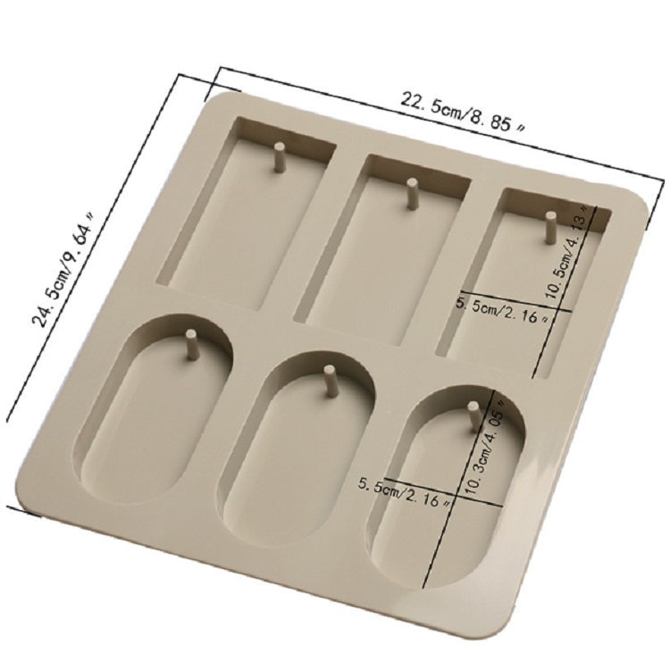Aromatherapy Wax Handmade Soap Silicone Mold, Specification:Three Rectangle Three Oval - Candles & Candle Holders by PMC TechLife | Online Shopping South Africa | PMC TechLife