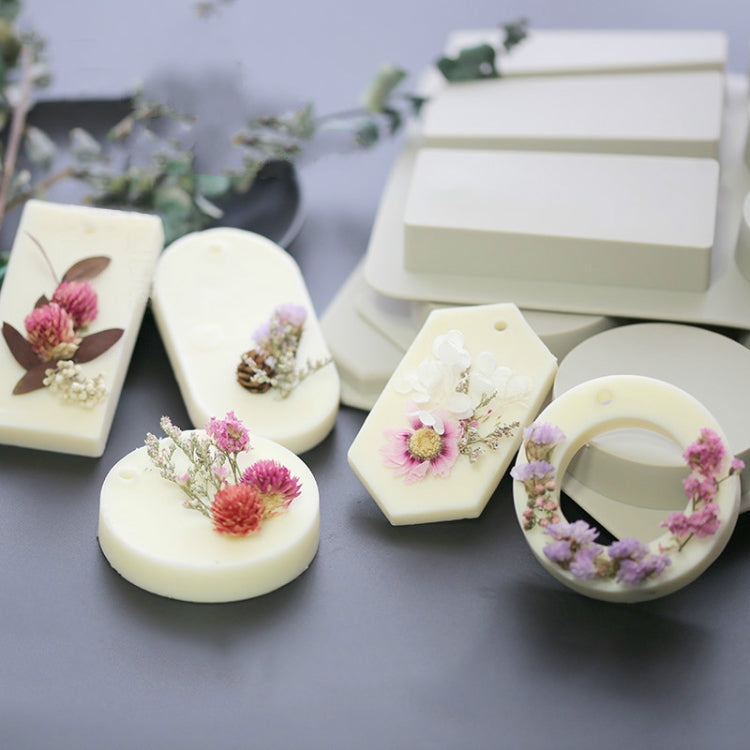 Aromatherapy Wax Handmade Soap Silicone Mold, Specification:Three Rectangle Three Oval - Candles & Candle Holders by PMC TechLife | Online Shopping South Africa | PMC TechLife