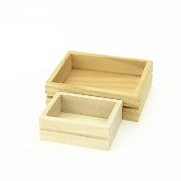 3 PCS Toy House Accessories Mini Wooden Box(Large) - Pretend Play Toys by PMC Jewellery | Online Shopping South Africa | PMC Jewellery