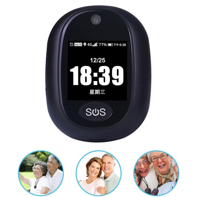 REACHFAR RF-V45-B Mini Touch Screen GPS Smart Tracker Pendant, Support SOS / Camera / Health Management / Video Calling / 4G LTE, For North America / South America (Black) - Personal Tracker by REACHFAR | Online Shopping South Africa | PMC Jewellery | Buy Now Pay Later Mobicred