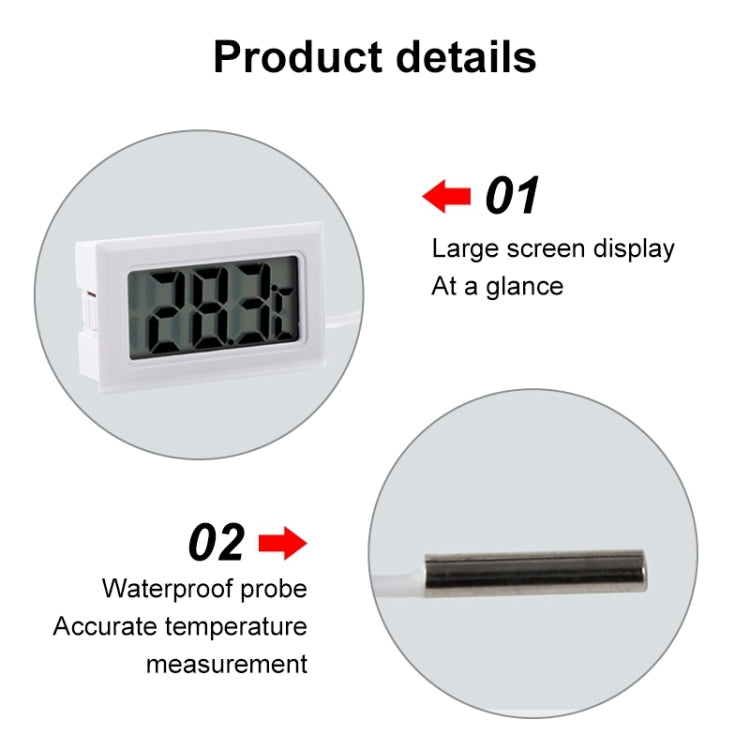 Mini LCD Indoor Digital Thermometer (Celsius Display) (White) - Indoor Thermometer by PMC TechLife | Online Shopping South Africa | PMC TechLife | Buy Now Pay Later Mobicred