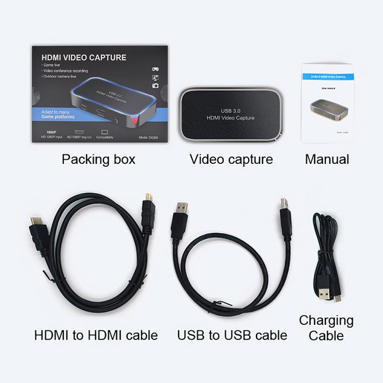 CK200 1080P HDMI + Microphone to HDMI + Audio + USB 3.0 HD Video Capture Card Device, Support UVC / UAC / MAC - Video Capture Solutions by PMC Jewellery | Online Shopping South Africa | PMC Jewellery | Buy Now Pay Later Mobicred