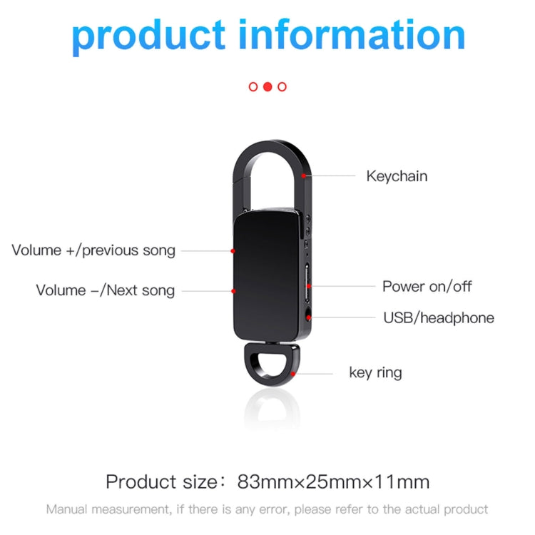 S20 16GB Keychain HD Noise Reduction Portable Recording Pen - U-Disk Recorder by PMC TechLife | Online Shopping South Africa | PMC TechLife | Buy Now Pay Later Mobicred