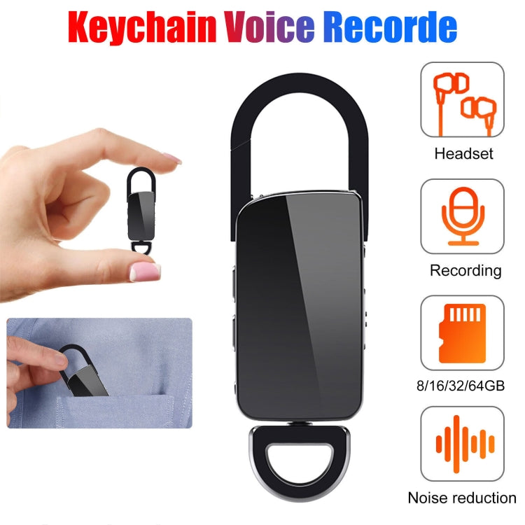 S20 16GB Keychain HD Noise Reduction Portable Recording Pen - U-Disk Recorder by PMC TechLife | Online Shopping South Africa | PMC TechLife | Buy Now Pay Later Mobicred