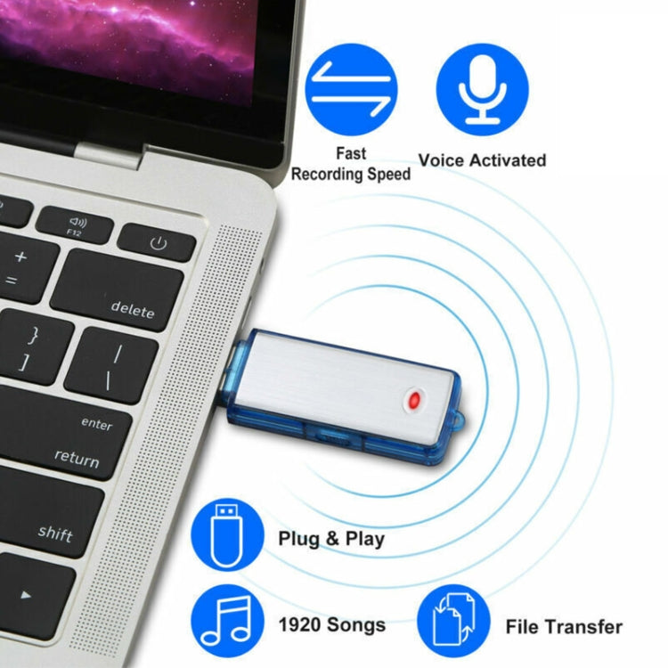 SK858 16GB Rechargeable Portable U-Disk Meeting Voice Recorder (Blue) - U-Disk Recorder by PMC TechLife | Online Shopping South Africa | PMC TechLife | Buy Now Pay Later Mobicred