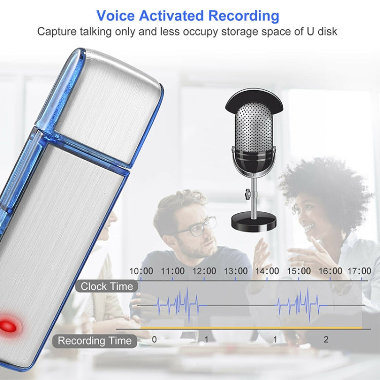 SK858 16GB Rechargeable Portable U-Disk Meeting Voice Recorder (Blue) - U-Disk Recorder by PMC TechLife | Online Shopping South Africa | PMC TechLife | Buy Now Pay Later Mobicred