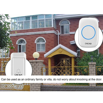 CACAZI A10G One Button Three Receivers Self-Powered Wireless Home Cordless Bell, UK Plug(White) - Wireless Doorbell by CACAZI | Online Shopping South Africa | PMC Jewellery | Buy Now Pay Later Mobicred