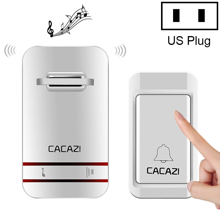 CACAZI V027G One Button One Receivers Self-Powered Wireless Home Kinetic Electronic Doorbell, US Plug - Wireless Doorbell by CACAZI | Online Shopping South Africa | PMC Jewellery
