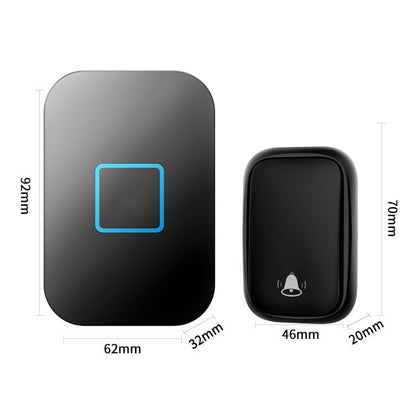 CACAZI FA88 Self-Powered Smart Home Wireless Doorbell, EU Plug(Black) - Wireless Doorbell by CACAZI | Online Shopping South Africa | PMC Jewellery