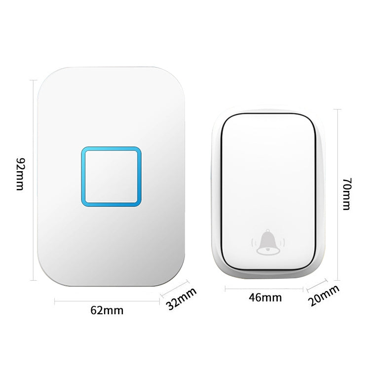 CACAZI FA88 Self-Powered Smart Home Wireless Doorbell, US Plug(White) - Wireless Doorbell by CACAZI | Online Shopping South Africa | PMC Jewellery
