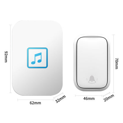 CACAZI FA86 Self-Powered Smart Home Wireless Doorbell, EU Plug(White) - Wireless Doorbell by CACAZI | Online Shopping South Africa | PMC Jewellery